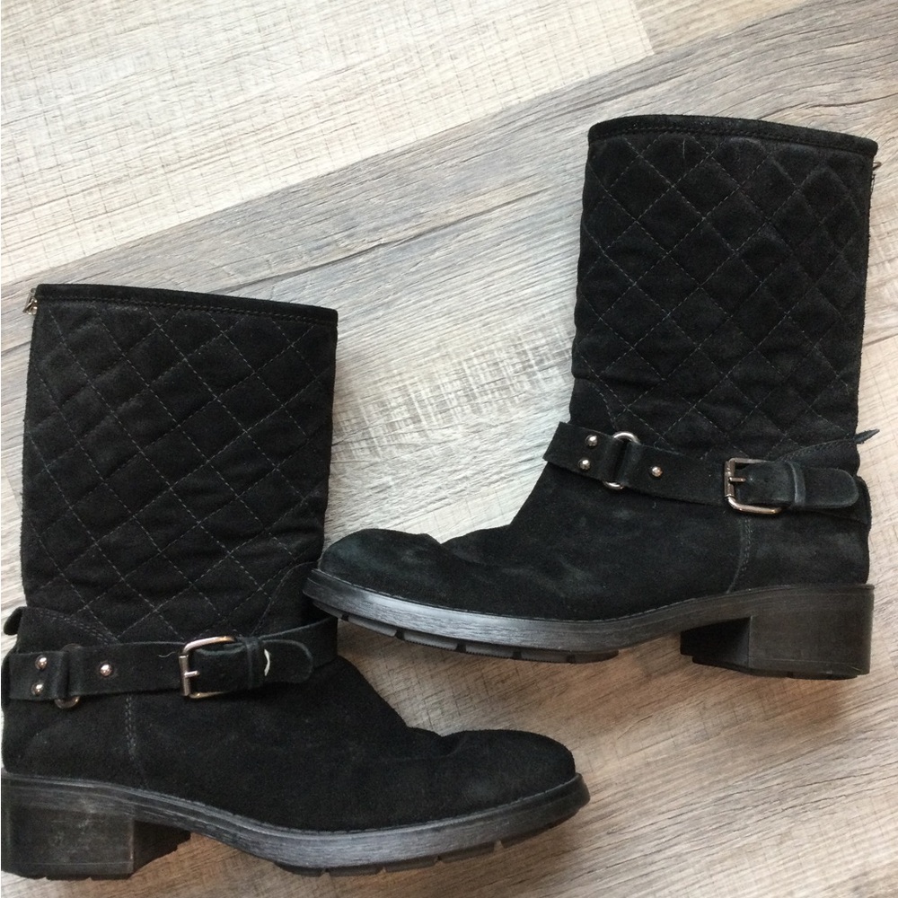 Aquatalia designer leather moto boots - Picture 5 of 9